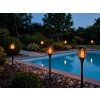 Venkovní solární lampa FLARION 48,5 cm s LED plamenem