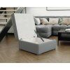 Čalouněný taburet ZENOVA 65 x 65 cm – elegantní modré provedení pro váš interiér.