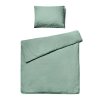 Bavlněné povlečení CALMORA šalvějově zelené v minimalistickém stylu