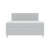 Moderní boxspring postel CARINA 160x200 cm světle šedá s měkkým čalouněním