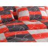 Designové bavlněné povlečení SQUARES BLEND červené do moderní ložnice