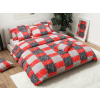 Stylové bavlněné povlečení SQUARES BLEND červené do moderní ložnice