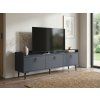 TV stolek PIENA antracitový moderní design s úložným prostorem