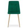 Stylová sametová židle KARA zelená s elegantním prošíváním