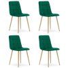 Luxusní sametová židle KARA zelená do stylového interiéru
