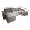 96067 2 prostorna tmave hneda sedaci souprava cosaro 295x140 cm