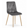 96843 elegantni tmave seda sametova jidelni zidle libra stylovy doplnek interieru