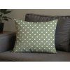 Dekorační povlak 50x70 cm – zelený se vzorem srdcí, polybavlněný