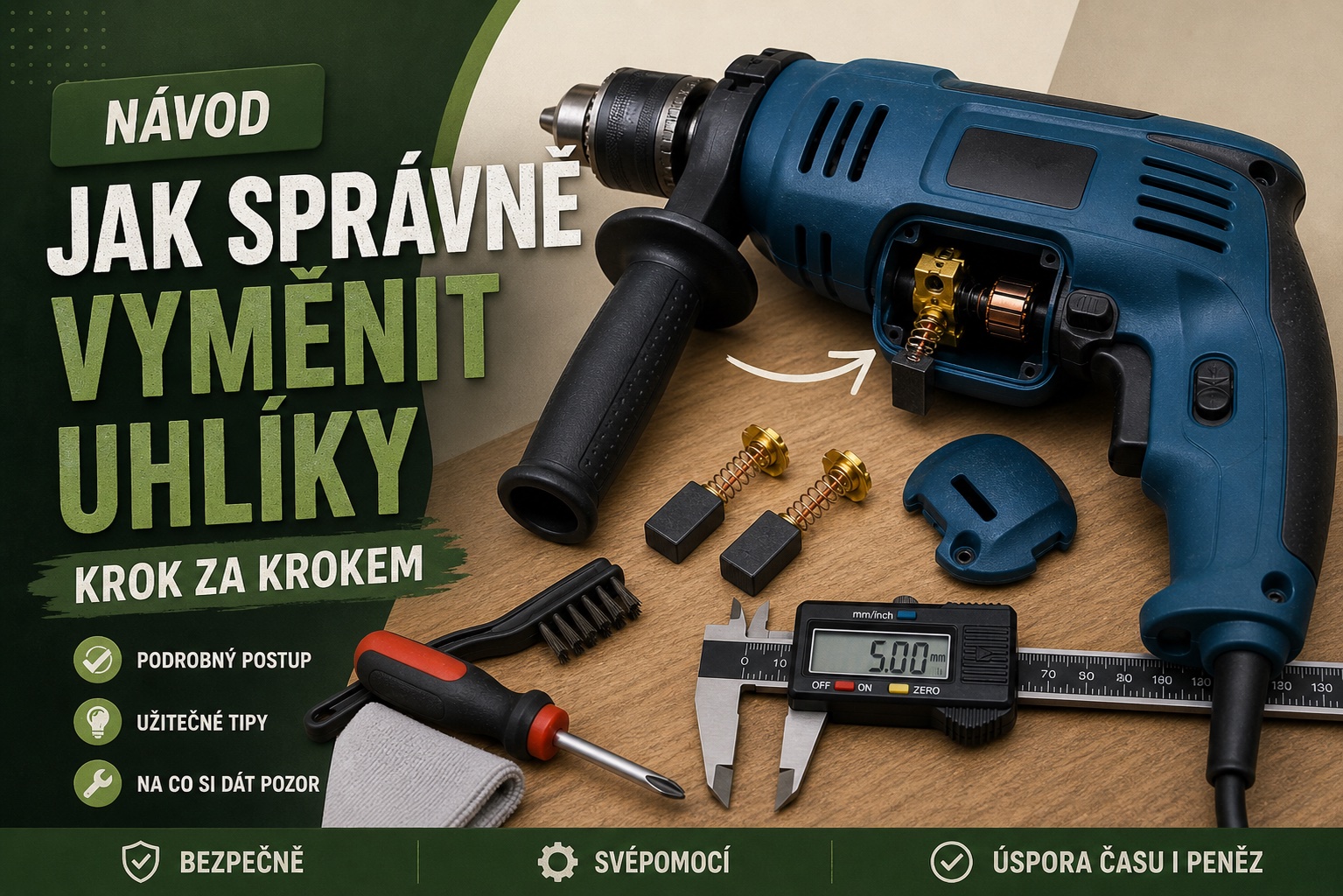 Jak správně vyměnit uhlíky v nářadí