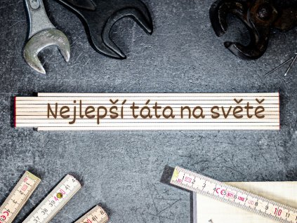 Skládací metr s věnováním "Nejlepší táta na světě" uHoblinky.cz
