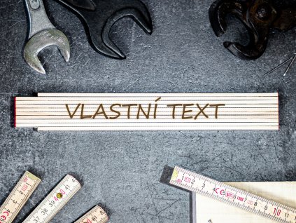 V03 Vlastní text metr s napisem dreveny metr darek darek pro muze darek k vanocum uHoblinky.cz