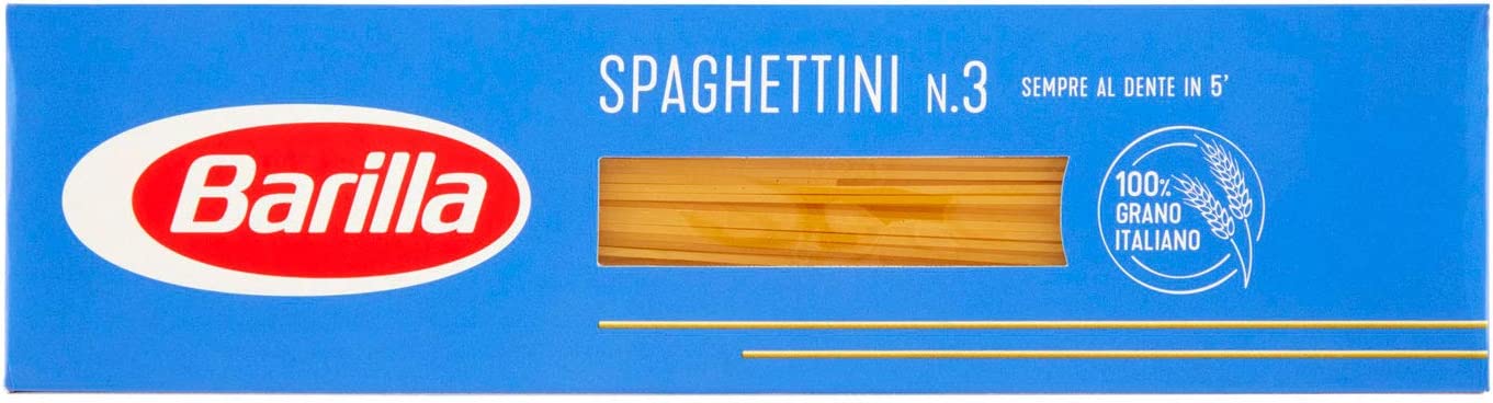 BARILLA, SPAGHETTI ČÍSLO 3, SEMOLINOVÉ TĚSTOVINY, 500g,