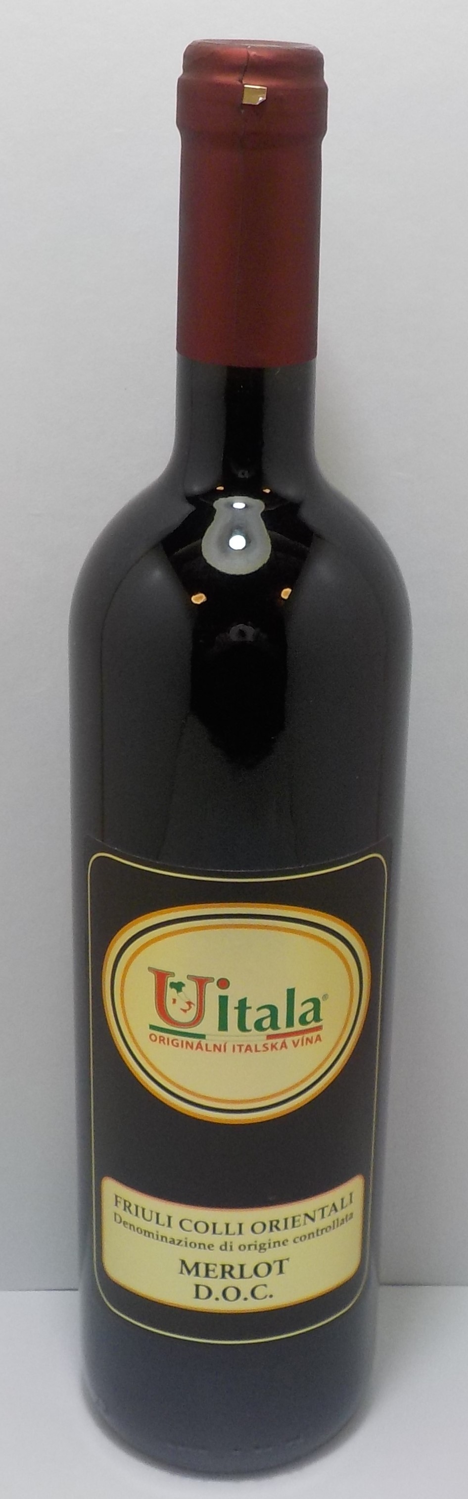 MERLOT D.O.C.Vino ,ROČNÍK 2021 červené víno, ZNAČKA U ITALA, 750ml,12,8 %alko