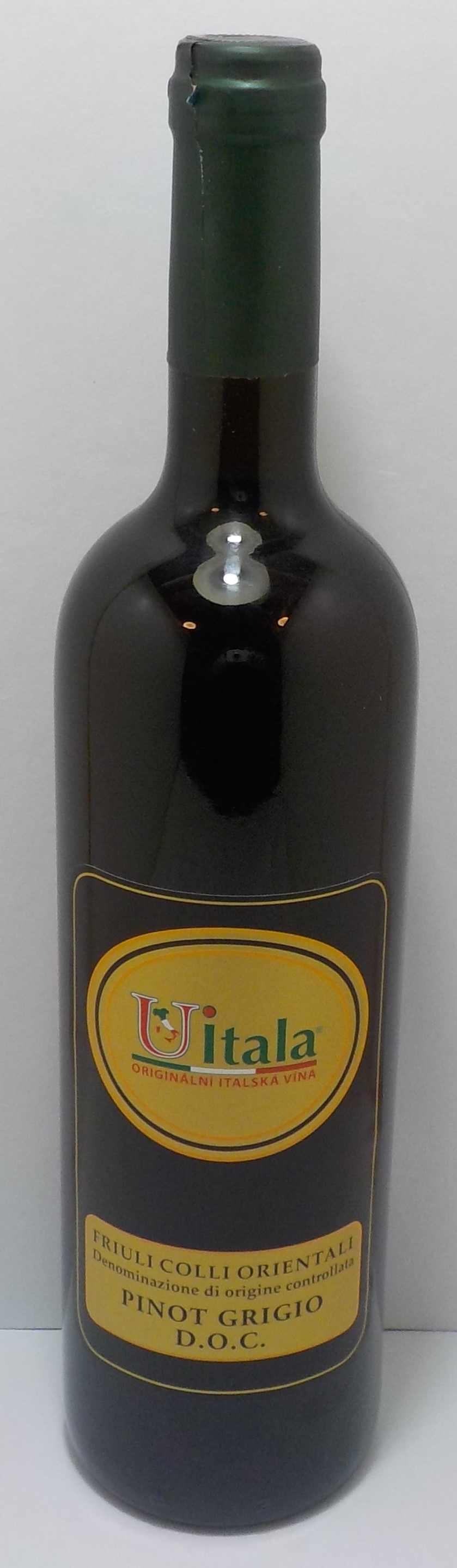 PINOT GRIGIO D.O.C.Vino,ROČNÍK 2021,BÍLÉ VÍNO, ZNAČKA ,,U ITALA, ,750ml ,12,8% alko