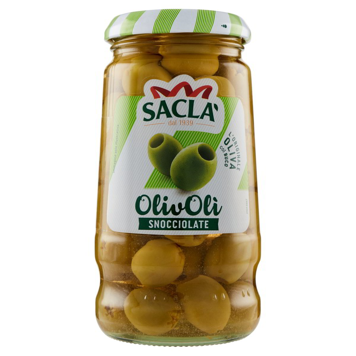 OLIVY SACLÁ ZELENÉ ve skle, bez pecky,,celé olivy v nálevu,120 g