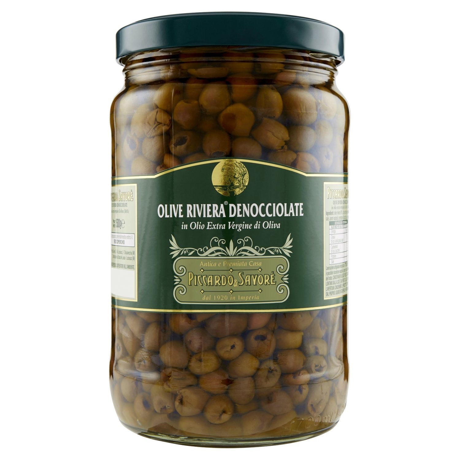 OLIVY bez pecky, RIVIERA,950g v extra panenském olivovém oleji,