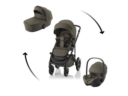 Set kočárek Smile 5Z + hluboká korba + autosedačka Baby-Safe PRO Lux, Urban Olive