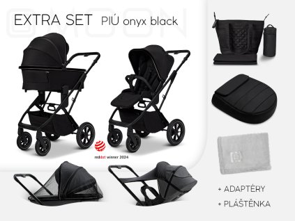 PIÚ Extra set Black chrome - ONYX BLACK