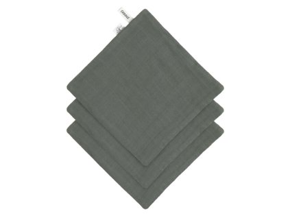 LÄSSIG Muslin/Terry Washcloth Set 3 pcs 2024 petrol green