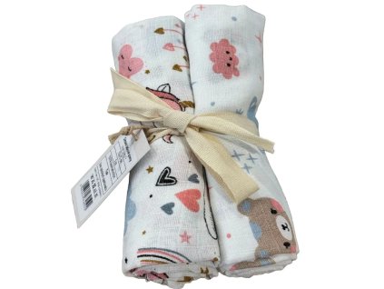 Plena 70x70 cm, jednorožec+méďa obláček