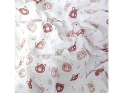 Plena zavinovací 120x120 cm, méďa šíp