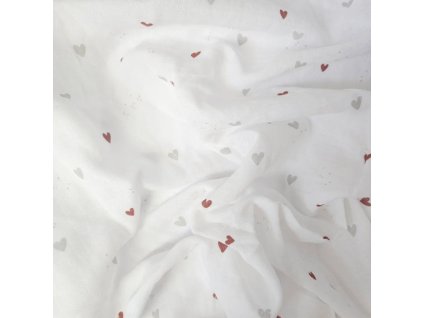 Plena zavinovací 120x120 cm, karamelová srdíčka