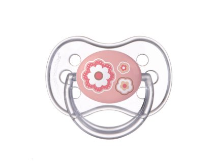 canpol babies dudlik 0 6m silikonovy symetricky newborn baby ruzovy