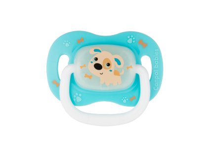 canpol babies dudlik 18m silikonovy symetricky bunnycompany modry
