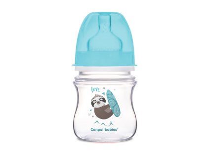 canpol babies lahev se sirokym hrdlem exotic animals 120 ml modra