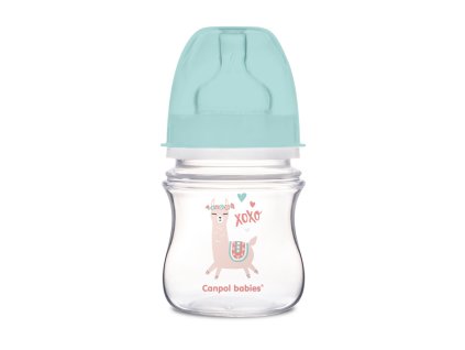 canpol babies lahev se sirokym hrdlem exotic animals 120 ml zelena