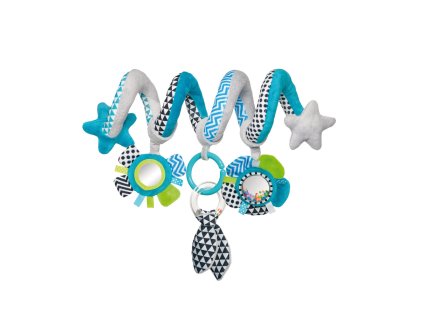 canpol babies plysova spirala do kocarku zig zag modra