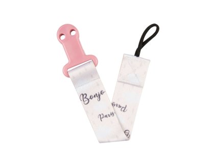 canpol babies stuzka na dudlik s klipem bonjour paris ruzova