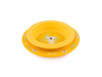 canpol babies jidelni sada exotic animals 2ks zluta