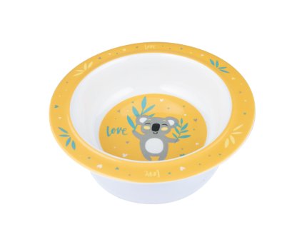 canpol babies melaminova miska s prisavkou exotic animals 270ml zluta