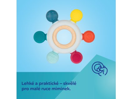 canpol babies dreveno silikonove kousatko krab
