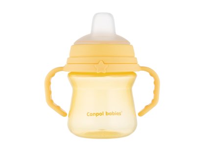 canpol babies hrnecek se silikonovym pitkem firstcup 150ml zluty
