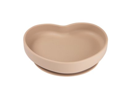 canpol babies silikonovy talir s prisavkou srdce bezovy