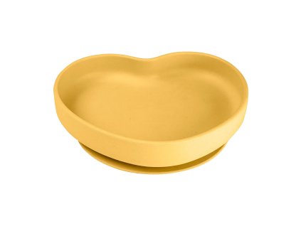 canpol babies silikonovy talir s prisavkou srdce zluty
