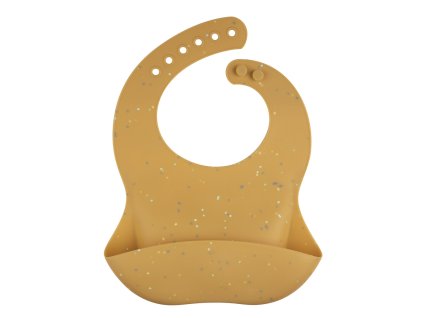 canpol babies silikonovy bryndak s kapsou dots zluty