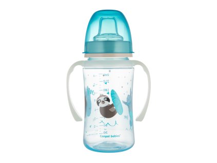 canpol babies treninkovy hrnecek se sviticimi uchyty exotic animals 240ml modry