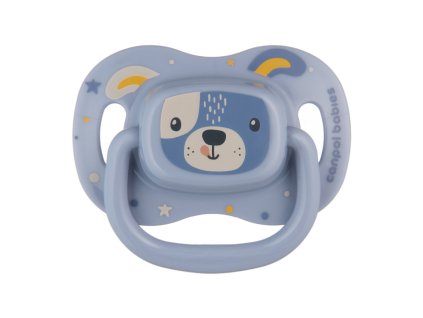 canpol babies dudlik silikonovy symetricky cute animals 18m 1ks modry