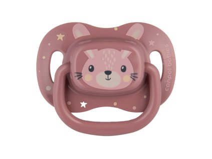 canpol babies dudlik silikonovy symetricky cute animals 18m 1ks ruzovy