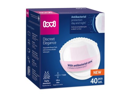 lovi vlozky do podprsenky antibakterialni discreet elegance 40ks bile
