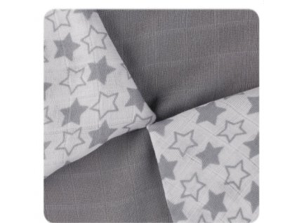 Bambusové pleny XKKO BMB 30x30 - Little Stars Silver MIX 9ks