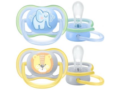 Philips AVENT Šidítko Ultra air Pastel 0-6m chlapec, 2 ks