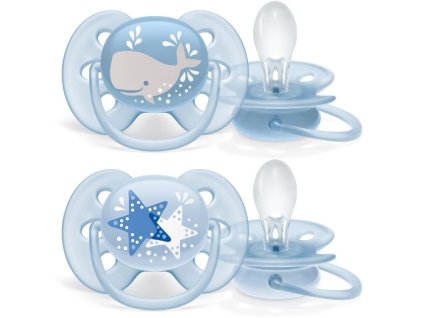 Philips AVENT Šidítko Ultrasoft Obrázek 6-18m chlapec, 2 ks
