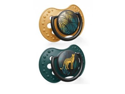 LOVI Silikonový dynamický dudlík JUNGLE VIBES 6-18m 2ks