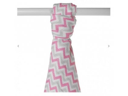 Bambusová osuška XKKO BMB 90x100 - Baby Pink Chevron