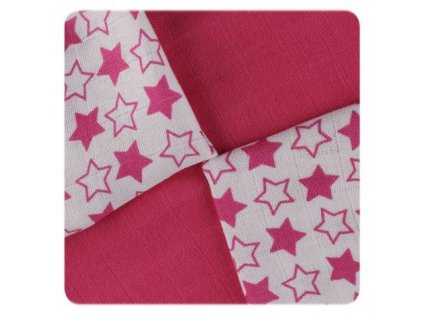 Bambusové ubrousky XKKO BMB 30x30 - Little Stars Magenta