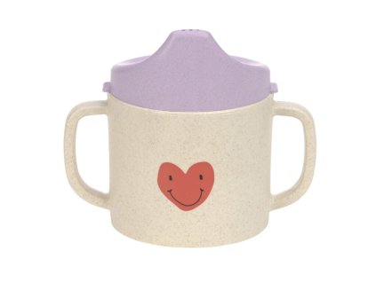LÄSSIG Sippy Cup PP/Cellulose Happy Rascals Heart lavender